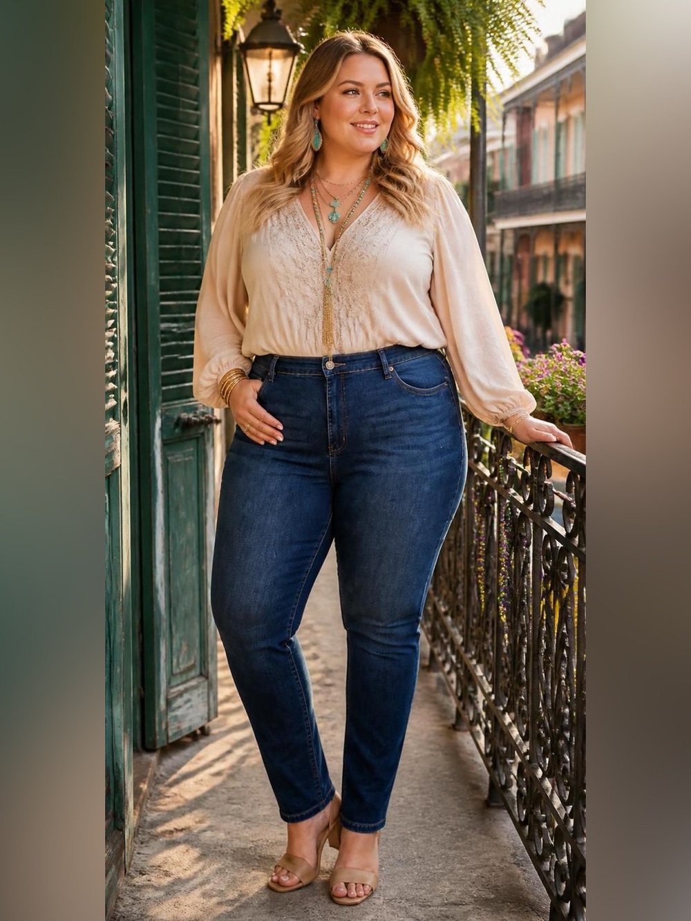 BloomChic High Waisted Ankle Jeans Blue Medium Wash NWT Size 28